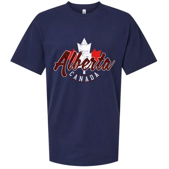 Alberta Canada Vintage Canadian Province Sueded Cloud Jersey T-Shirt