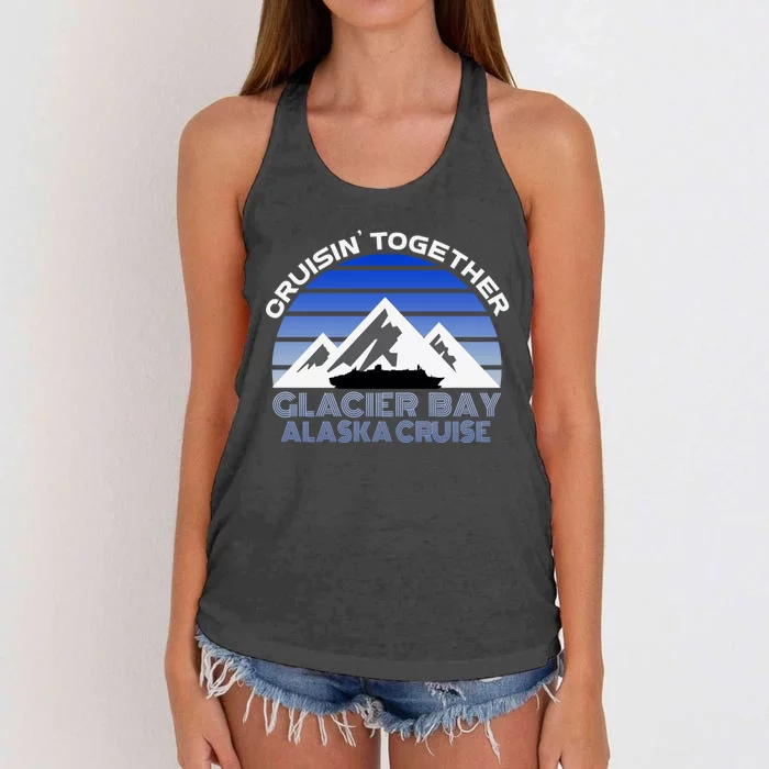 Alaska Cruise Vacation Glacier Bay Cruisin Together Souvenir Funny Gift Women's Knotted Racerback Tank