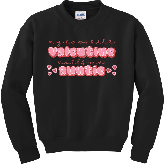 Auntie Cute Valentines For Aunt Kids Sweatshirt