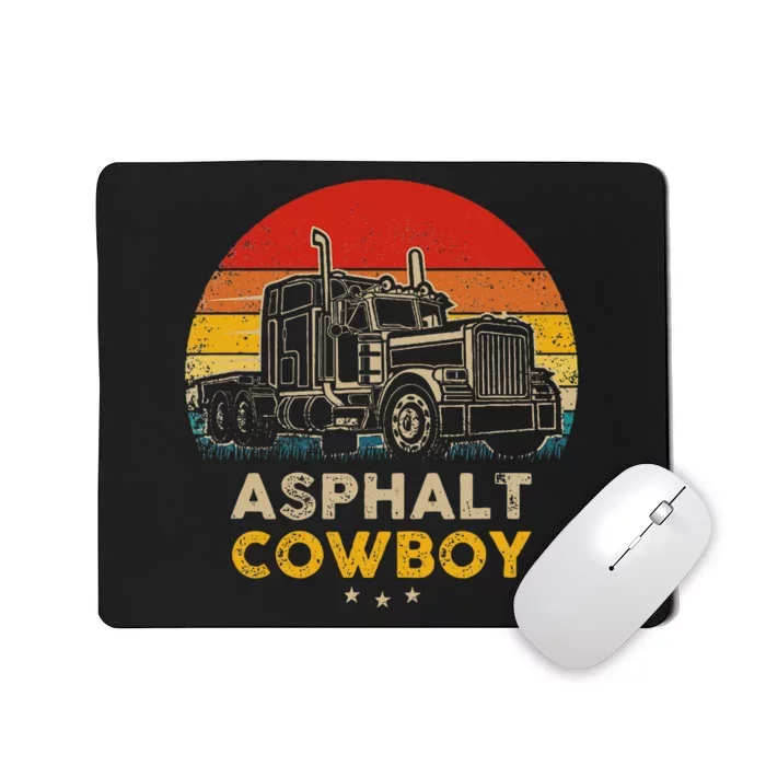 Asphalt Cowboy Vintage Trucker Retro Style Mousepad