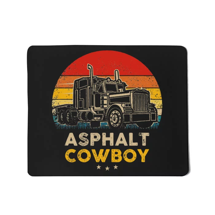 Asphalt Cowboy Vintage Trucker Retro Style Mousepad