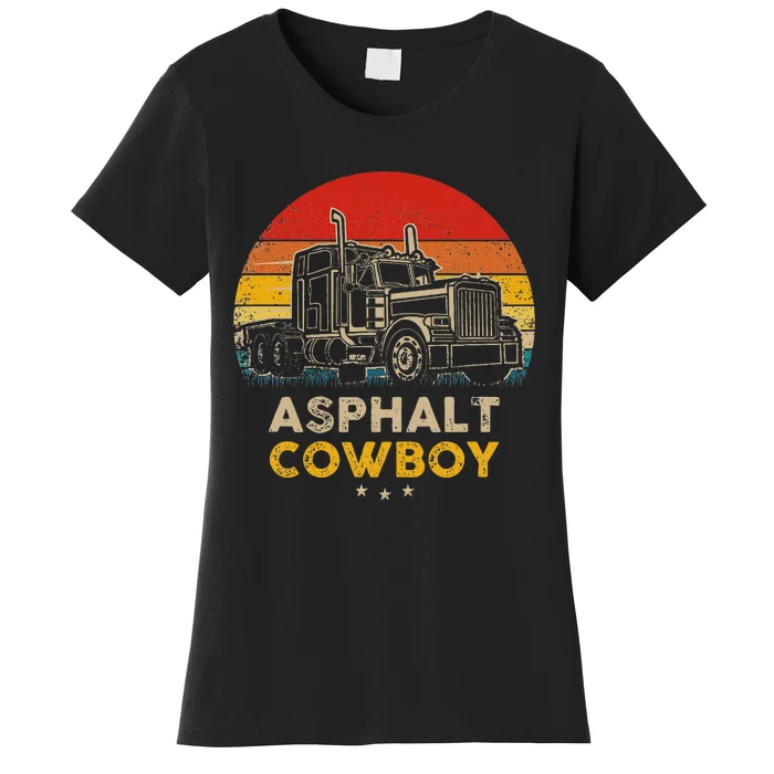 Asphalt Cowboy Vintage Trucker Retro Style Women's T-Shirt