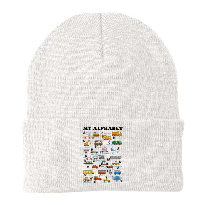 Alphabet Construction Vehicles Abc Learning Teaching Knit Cap Winter Beanie