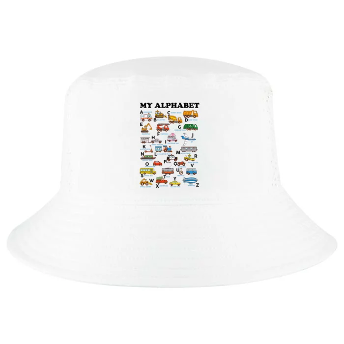 Alphabet Construction Vehicles Abc Learning Teaching Cool Comfort Performance Bucket Hat