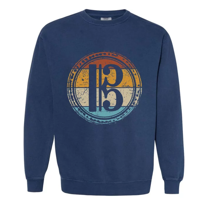 Alto Clef Viola Player Violist Garment-Dyed Sweatshirt