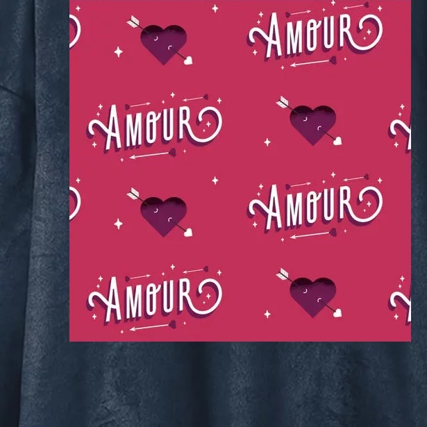 Amour Cute Valentine's Day Gift Hooded Wearable Blanket