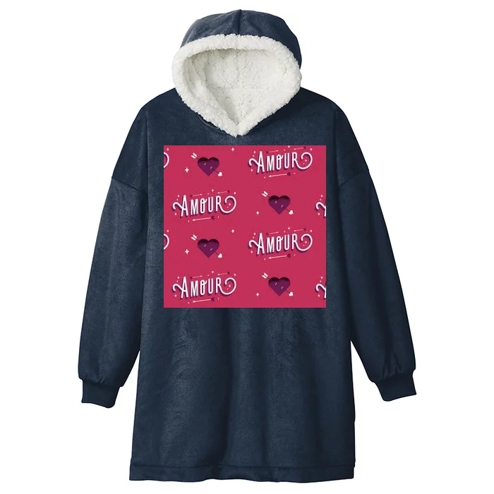 Amour Cute Valentine's Day Gift Hooded Wearable Blanket