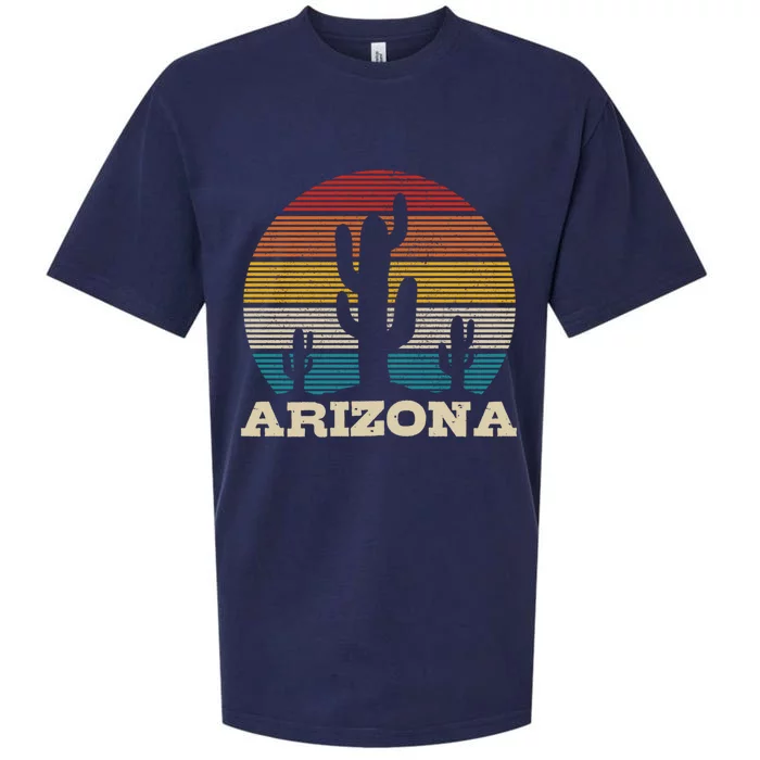 Arizona Cactus Vintage Retro Desert Souvenir Gift Sueded Cloud Jersey T-Shirt