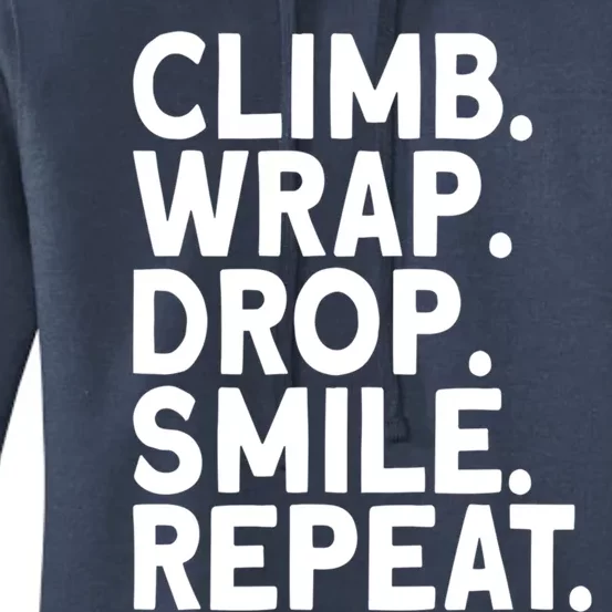 Aerialist Climb Warp Drop Smile Repeat Aerial Silks Gift Women's Pullover Hoodie