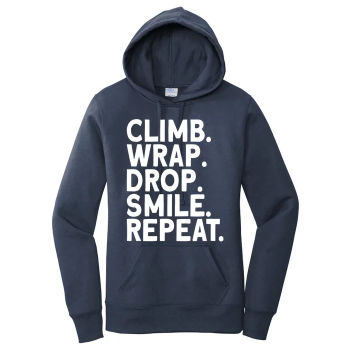 Aerialist Climb Warp Drop Smile Repeat Aerial Silks Gift Women's Pullover Hoodie