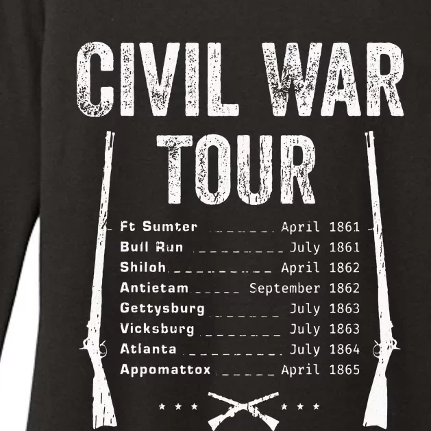 American Civil War Tour Battle Dates Reenactment Gettysburg Womens CVC Long Sleeve Shirt