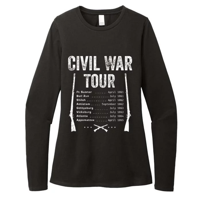 American Civil War Tour Battle Dates Reenactment Gettysburg Womens CVC Long Sleeve Shirt