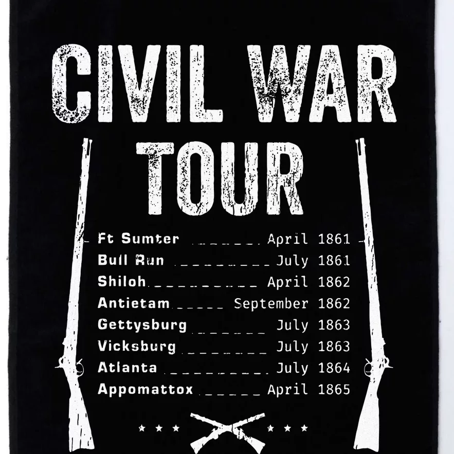 American Civil War Tour Battle Dates Reenactment Gettysburg Platinum Collection Golf Towel