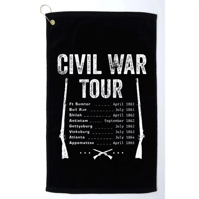 American Civil War Tour Battle Dates Reenactment Gettysburg Platinum Collection Golf Towel