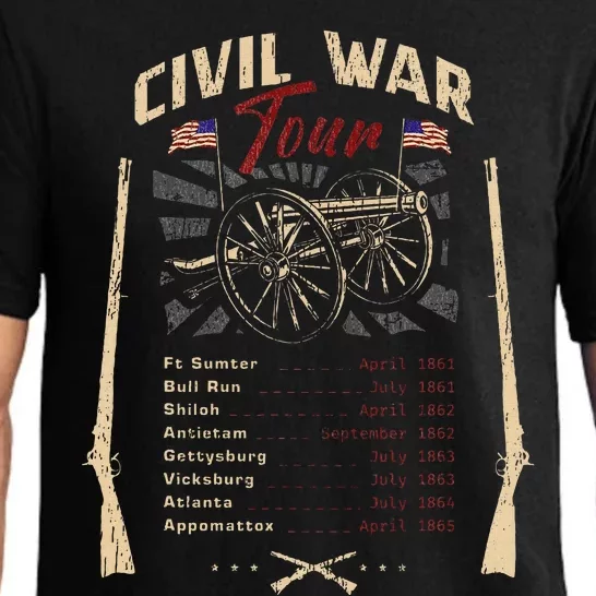 American Civil War Battle Dates Reenactment Gettysburg Pajama Set