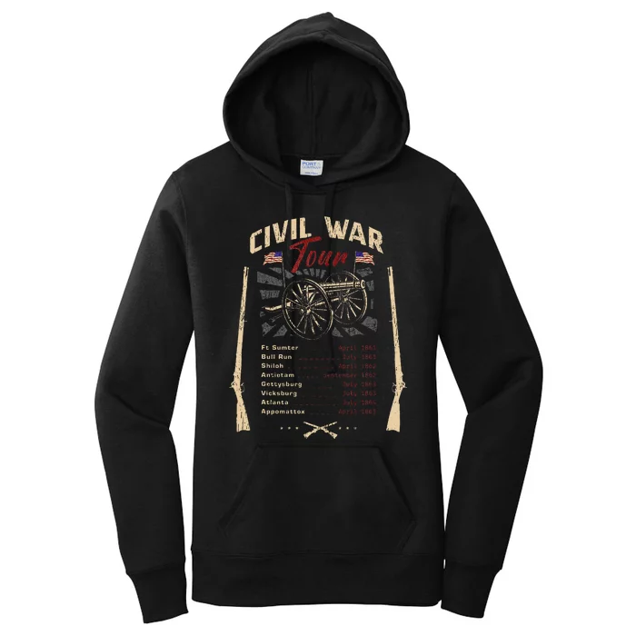 American Civil War Battle Dates Reenactment Gettysburg Women's Pullover Hoodie