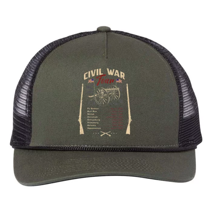 American Civil War Battle Dates Reenactment Gettysburg Retro Rope Trucker Hat Cap