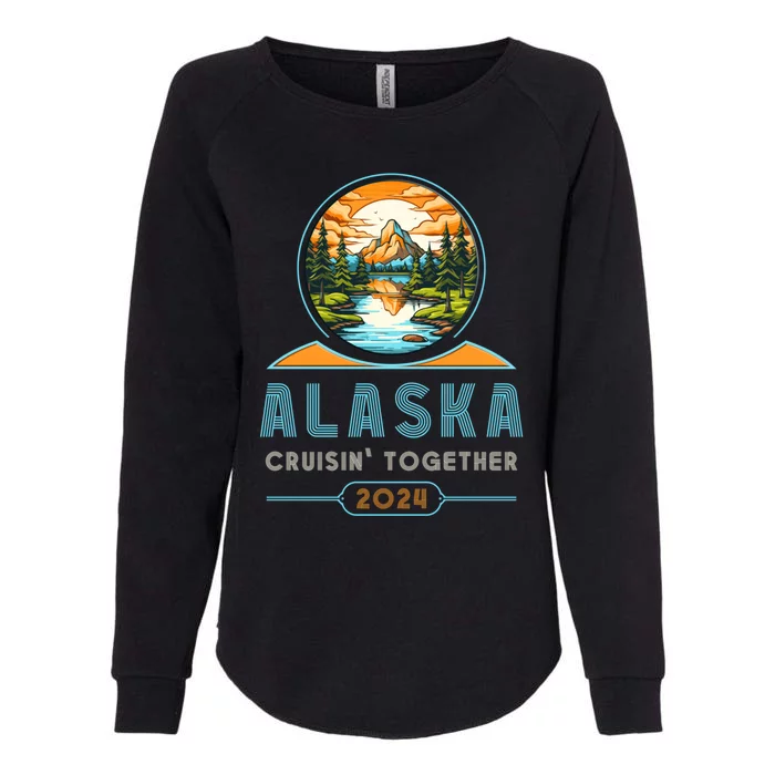 Alaska Cruise Wear Alaska Design Alaska Cruise 2024 Group Womens California Wash Sweatshirt