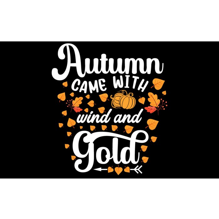 Autumn Came With Wind And Gold Graphics Bumper Sticker