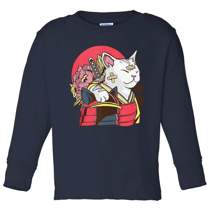 Anime Cat Waifu Who Loves Anime Ramen And Sketching Japan Toddler Long Sleeve Shirt