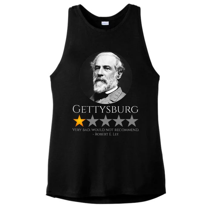 American Civil War Robert E. Lee Gettysburg History Ladies Tri-Blend Wicking Tank