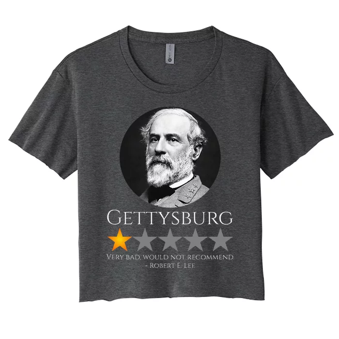 American Civil War Robert E. Lee Gettysburg History Women's Crop Top Tee