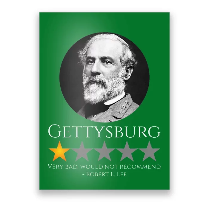 American Civil War Robert E. Lee Gettysburg History Poster