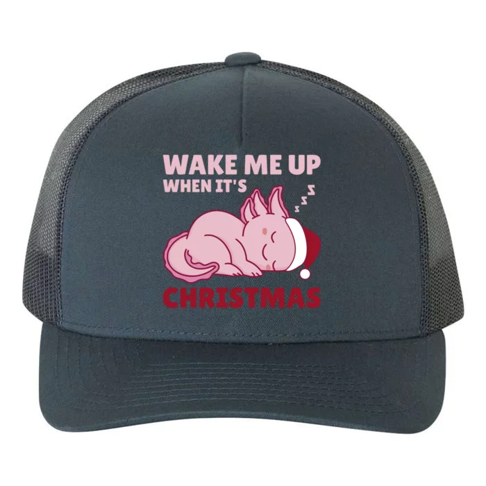 Axolotl Christmas Wake Me Up When ItS Christmas Funny Gift Yupoong Adult 5-Panel Trucker Hat