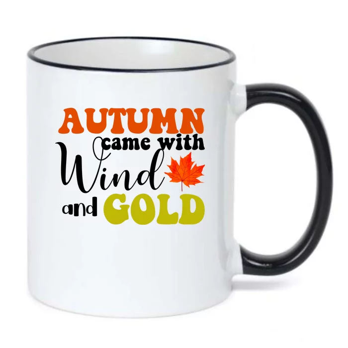 Autumn Came With Wind And Gold Black Color Changing Mug