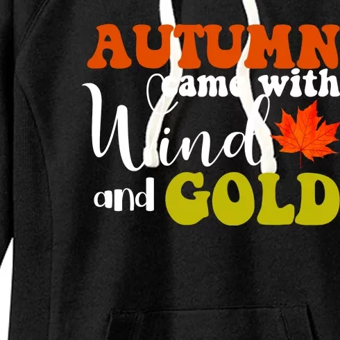 Autumn Came With Wind And Gold Women's Fleece Hoodie