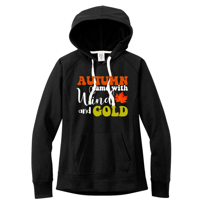 Autumn Came With Wind And Gold Women's Fleece Hoodie