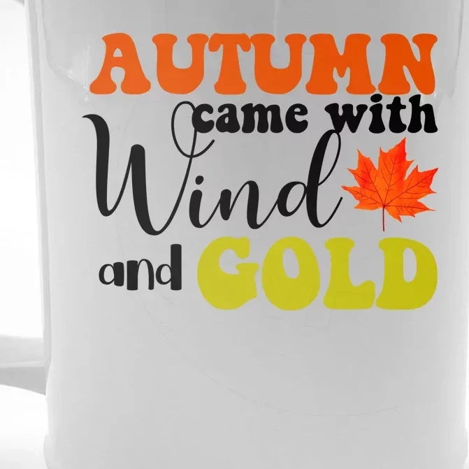 Autumn Came With Wind And Gold Front & Back Beer Stein