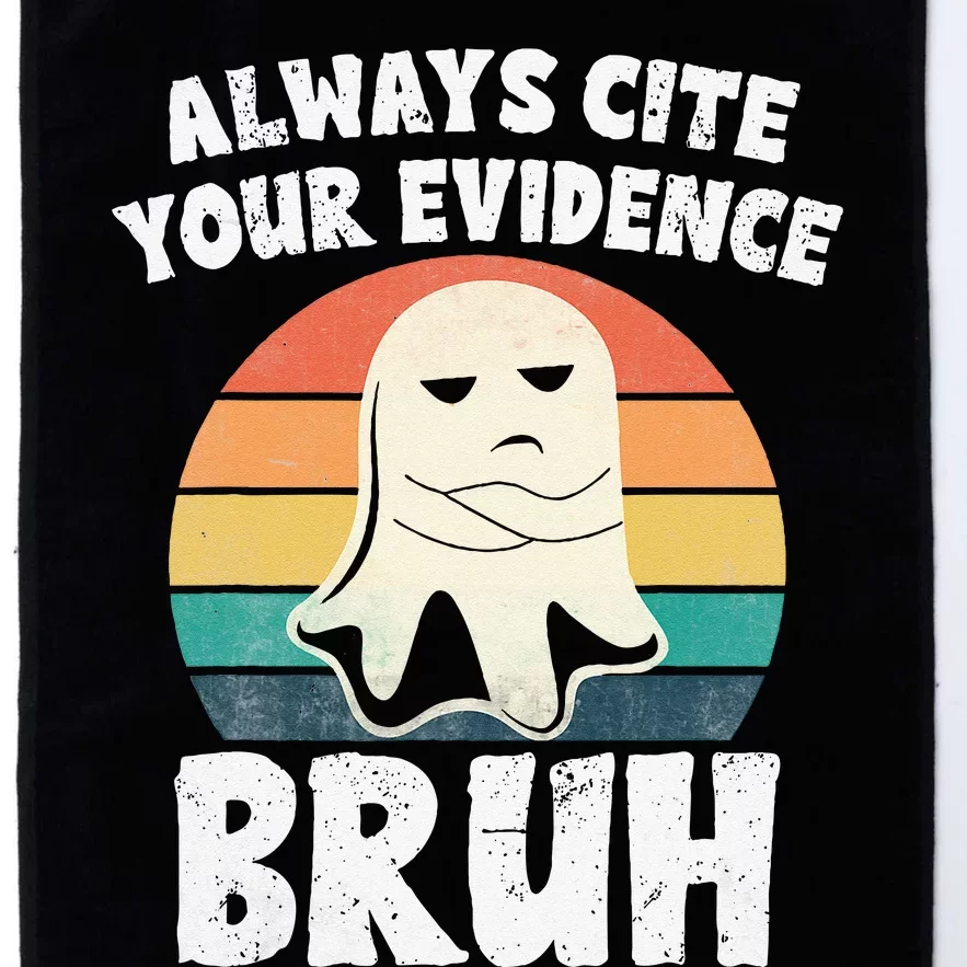 Always Cite Your Evidence Bruh Halloween English Teacher Platinum Collection Golf Towel