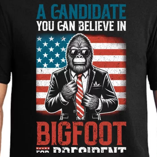 A Candidate You Can Believe In Bigfoot For President 2024 Pajama Set