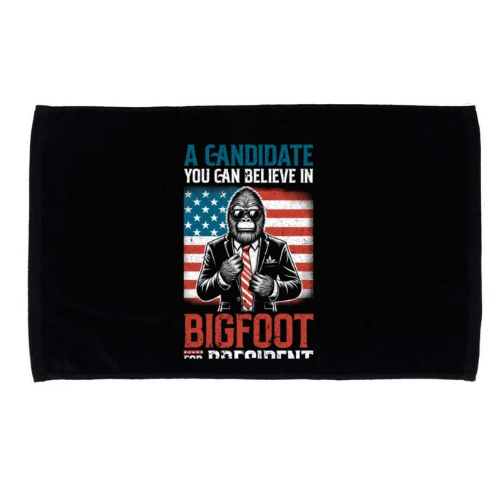 A Candidate You Can Believe In Bigfoot For President 2024 Microfiber Hand Towel