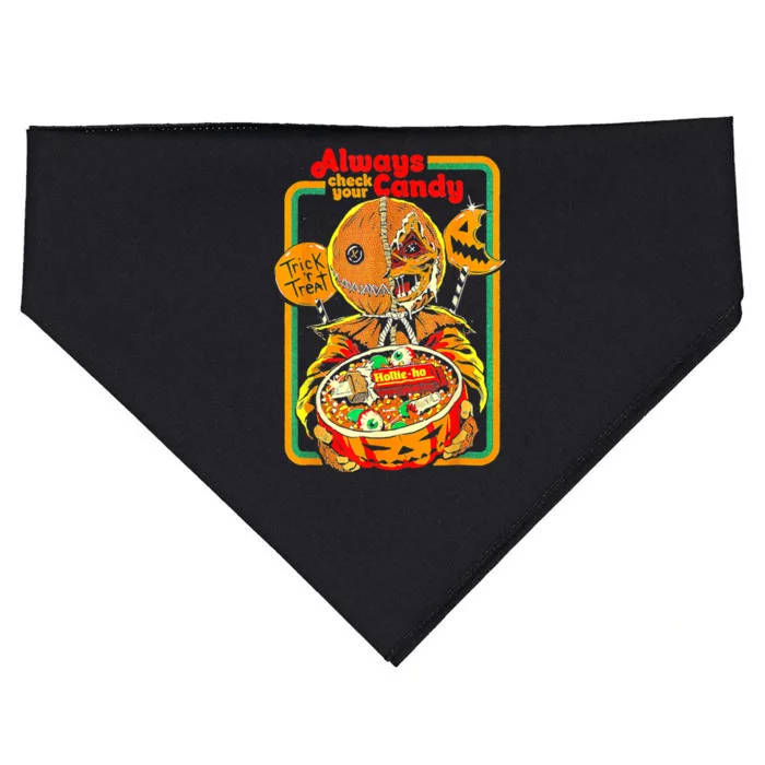 Always Check Your Candy Trick Or Treat Funny Halloween USA-Made Doggie Bandana