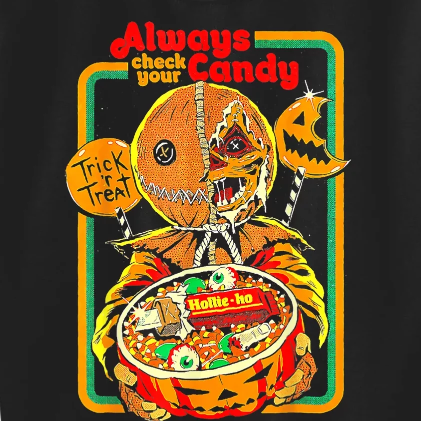 Always Check Your Candy Trick Or Treat Funny Halloween Kids Sweatshirt