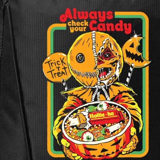 Always Check Your Candy Trick Or Treat, Funny Halloween City Backpack