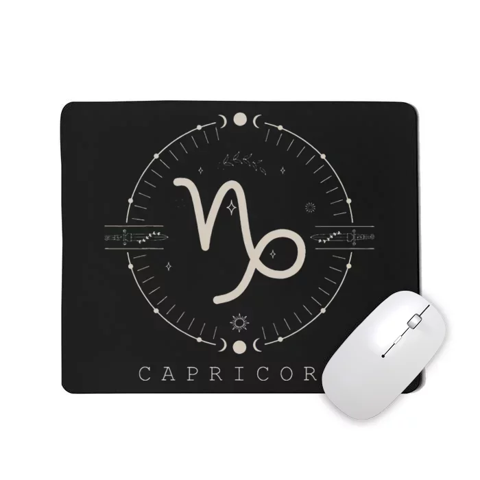 Aesthetic Capricorn Zodiac Sign Astrological Stars Celestial Mousepad