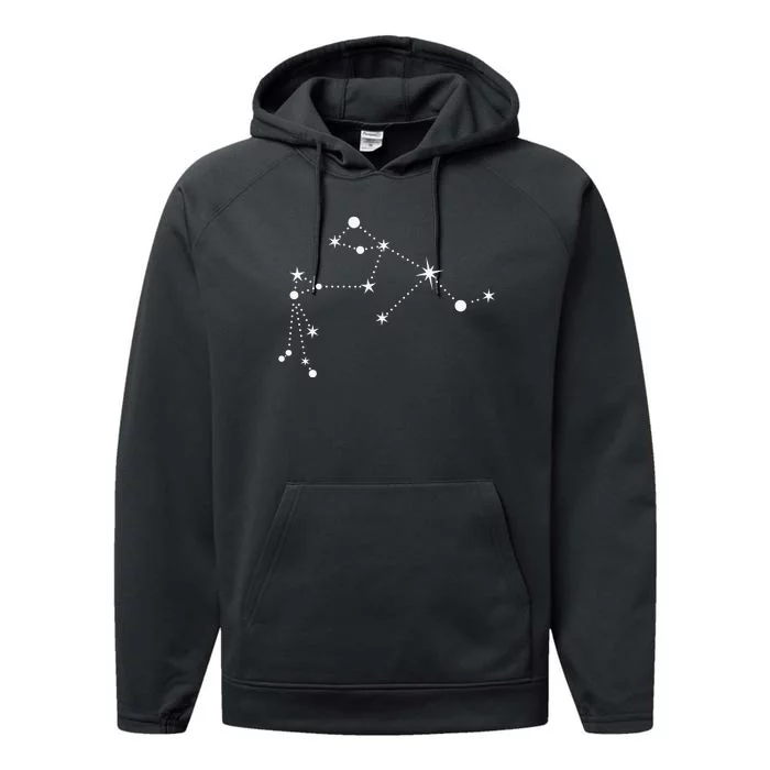 Aquarius Constellation Zodiac Performance Fleece Hoodie