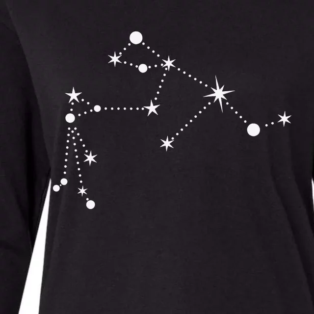 Aquarius Constellation Zodiac Womens Cotton Relaxed Long Sleeve T-Shirt