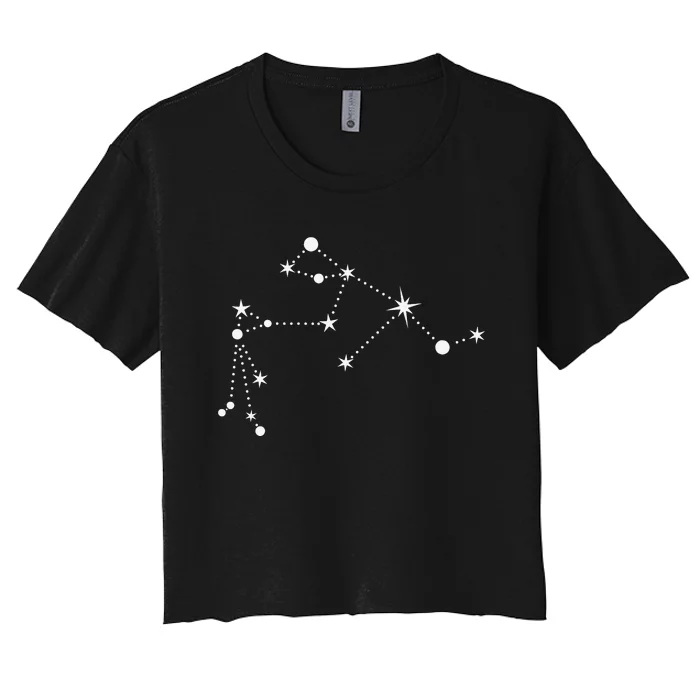 Aquarius Constellation Zodiac Women's Crop Top Tee