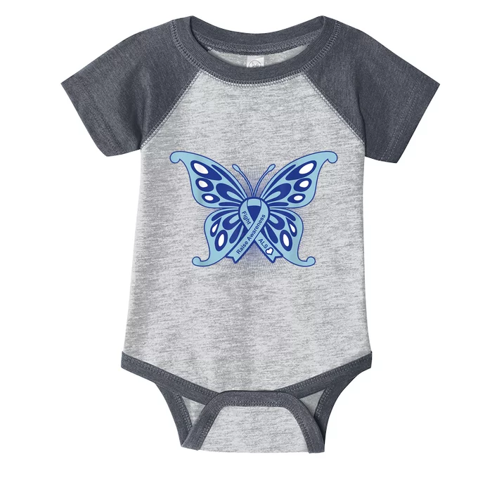 ALS Disease Awareness. Blue Ribbon Gift Infant Baby Jersey Bodysuit