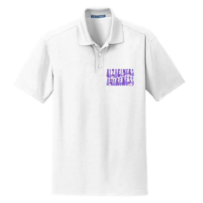 AlzheimerS Disease Awareness Dry Zone Grid Performance Polo