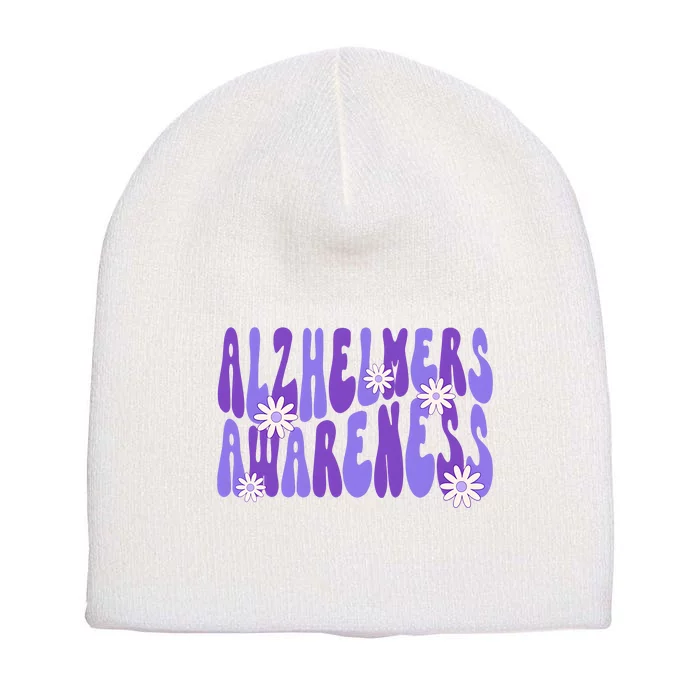 AlzheimerS Disease Awareness Short Acrylic Beanie