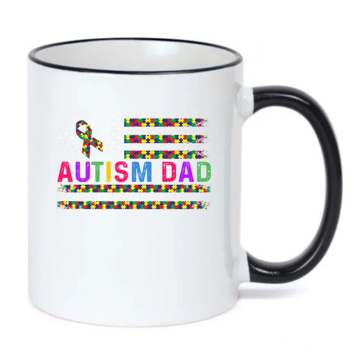 Autism Dad Autistic Child Father's Day Slogan Black Color Changing Mug