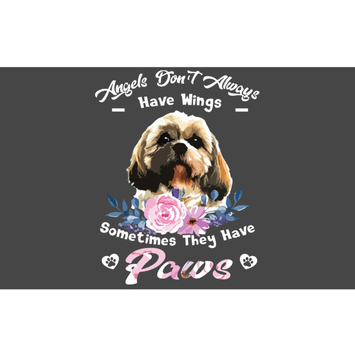 Angels Dont Always Have Wings Shih Tzu Bumper Sticker