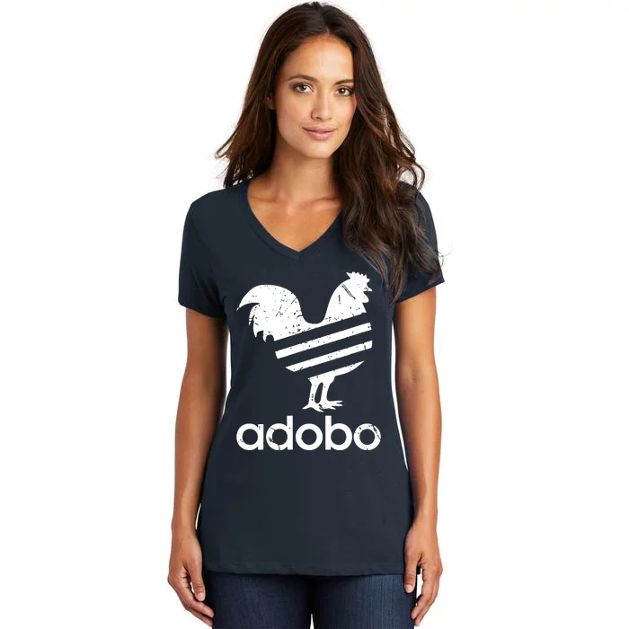 Adobo Distressed Women's V-Neck T-Shirt