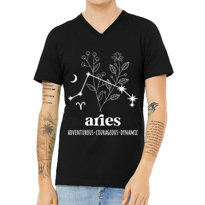 Aries Definition Aries Zodiac Sign Aries Birthday V-Neck T-Shirt