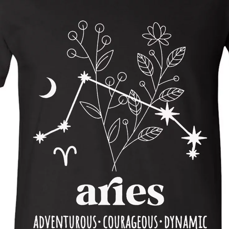 Aries Definition Aries Zodiac Sign Aries Birthday V-Neck T-Shirt